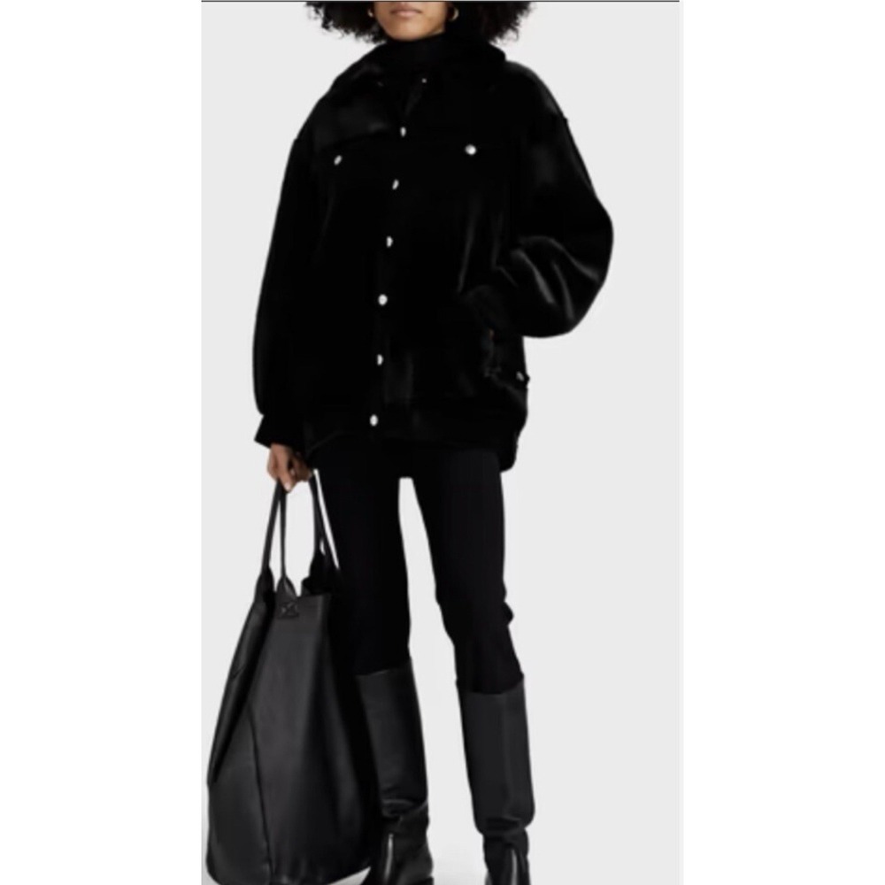 Michael Michael Kors Shearling Women's Shirt Jacket Size 3X Coat $450 MSRP